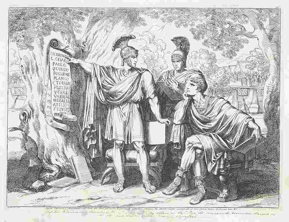 Lepidus, Octavianus en Marcus Antonius